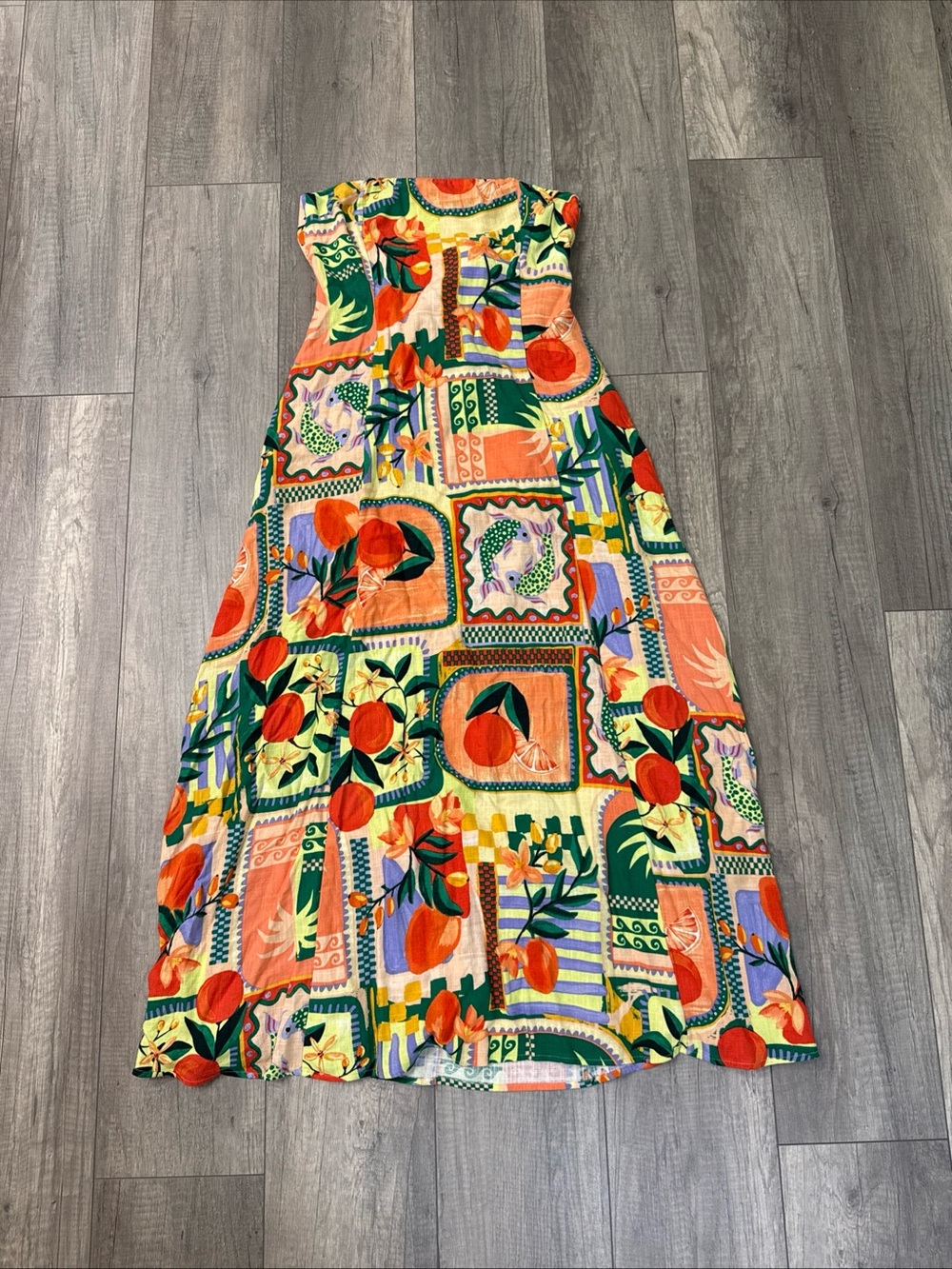 Paper Heart Tropical Strapless Dress